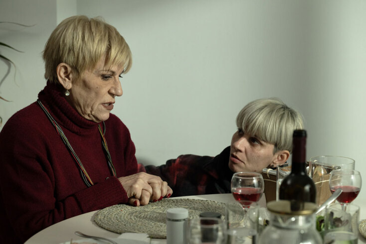 Χρύσα Ρώπα και Betty Kostadinova στα γυρίσματα της ταινίας μικρού μήκους «Όnly Connέct»