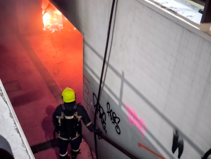 Φωτιά σε υπόγεια διάβαση στη Λεωφόρο Συγγρού