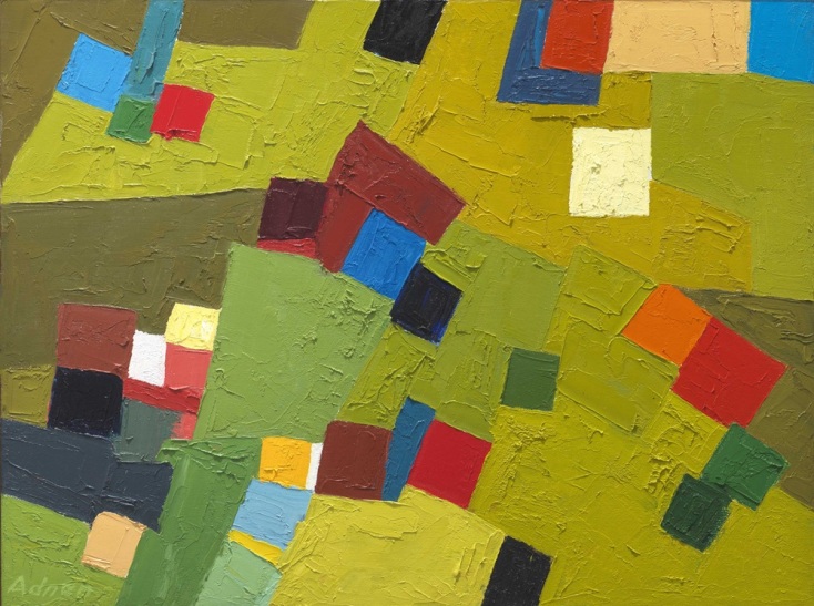 Etel Adnan, Χωρίς τίτλο, 1985, λάδι σε καμβά, 61 x 76,2 εκ.    