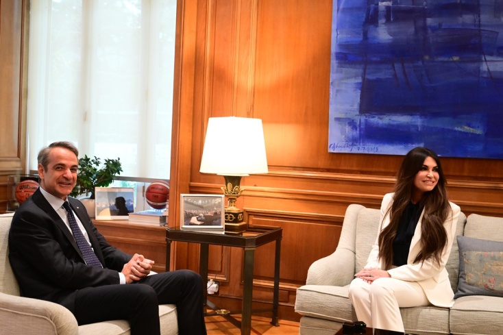 Κυριάκος Μητσοτάκης και Κίμπερλι Γκίλφοϊλ συναντήθηκαν στο Μέγαρο Μαξίμου