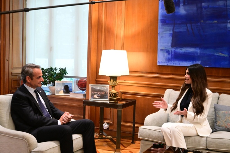 Κυριάκος Μητσοτάκης και Κίμπερλι Γκίλφοϊλ συναντήθηκαν στο Μέγαρο Μαξίμου