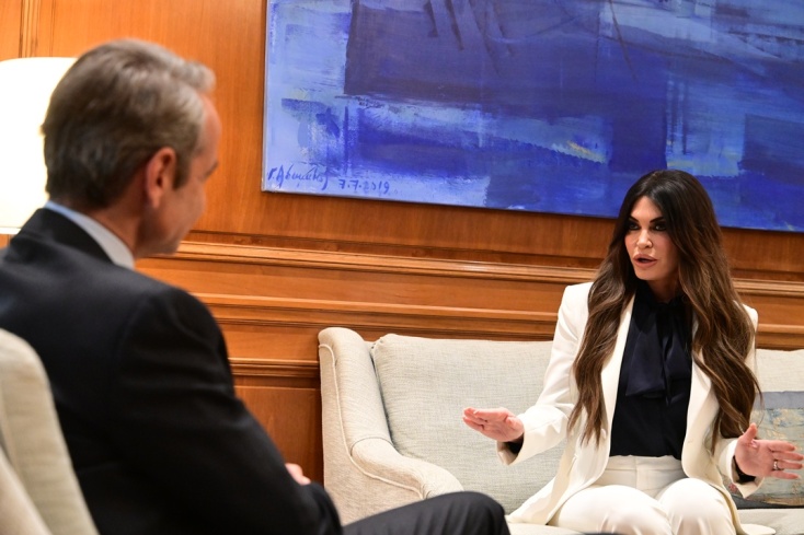 Κυριάκος Μητσοτάκης και Κίμπερλι Γκίλφοϊλ συναντήθηκαν στο Μέγαρο Μαξίμου