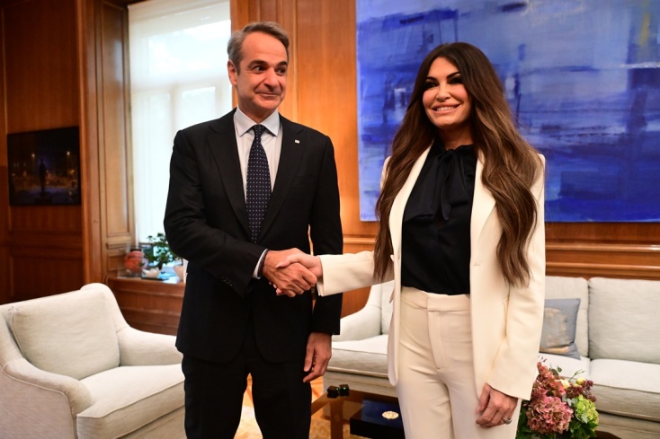 Κυριάκος Μητσοτάκης και Κίμπερλι Γκίλφοϊλ συναντήθηκαν στο Μέγαρο Μαξίμου