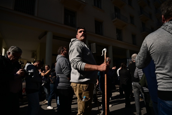 Δείτε εικόνες από το συλλαλητήριο των αγροτών στο κέντρο της Αθήνας