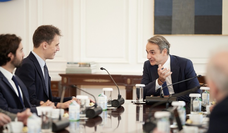 Συνάντηση του πρωθυπουργού Κυριάκου Μητσοτάκη με τον διευθύνοντα σύμβουλο της Mistral AI	