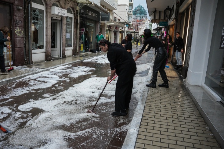 Η κακοκαιρία Adel χτύπησε τη Λέσβο