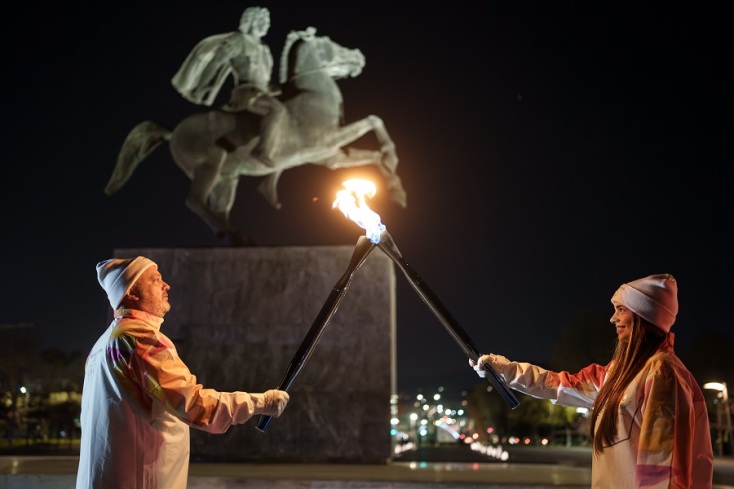 Η Θεσσαλονίκη υποδέχτηκε την Ολυμπιακή Φλόγα