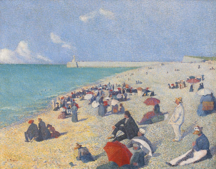  Léon Pourtau ,  «Σκηνή στην παραλία»