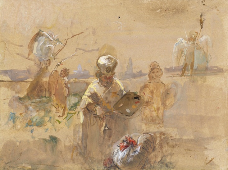 Λίλα ντε Νόμπιλι, Ο Γιάννης Τσαρούχης στον κήπο του σπιτιού του στο Méru με στολή επισκόπου