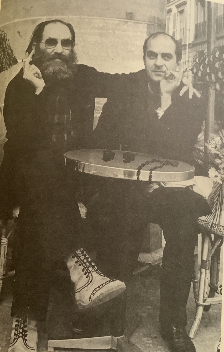 1977, Πετρόπουλος και Φασιανός στο Σεν Ζερμέν φωτογραφημένοι από τον Ντίνο Αργυρόπουλο