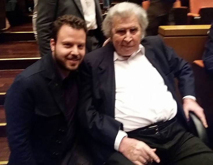 O Αρίσταρχος Παπαδανιήλ μαζί με τον Μίκη Θεοδωράκη