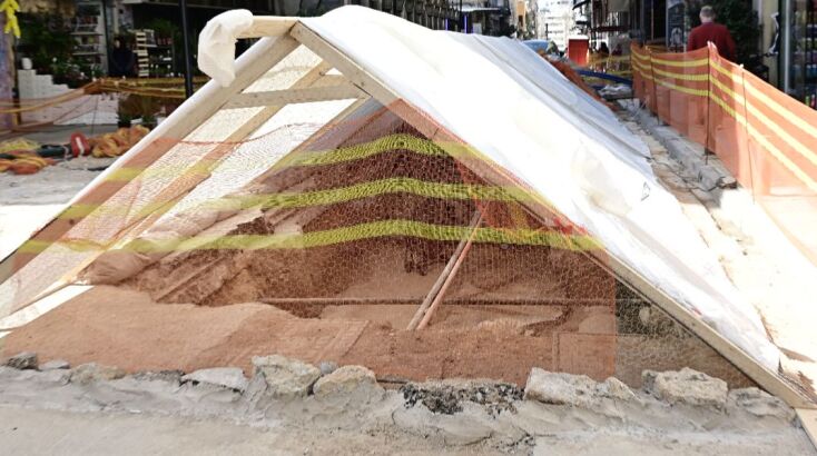 Αθήνα: Αποκαλύφθηκε τυχαία αρχαίο ψηφιδωτό στην οδό Ευριπίδου