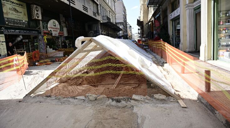 Αθήνα: Αποκαλύφθηκε τυχαία αρχαίο ψηφιδωτό στην οδό Ευριπίδου