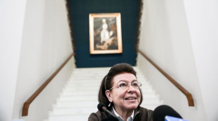 «Η άφιξη του πίνακα του Ευγένιου Ντελακρουά έχει ιδιαίτερο ιστορικό και συναισθηματικό βάρος», ανέφερε η υπουργός Πολιτισμού Λίνα Μενδώνη 