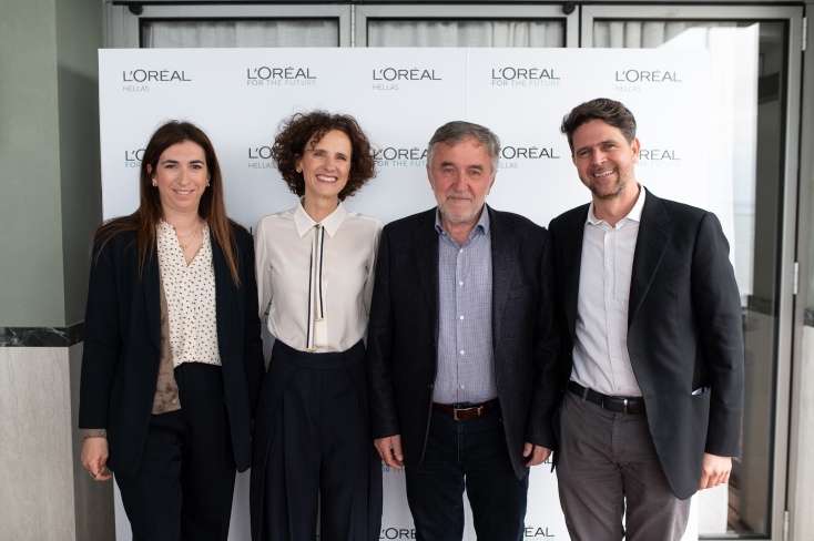 Άννα Κωνσταντίνου, Ειδική Σύμβουλος Δημάρχου Θεσσαλονίκης, Alessandra Delfini, Country Managing Director της L'Oréal Hellas, Βασίλειος Διαμαντάκης, Αντιδήμαρχος Περιβάλλοντος, Αστικού Πρασίνου & Πανίδας Δήμου Θεσσαλονίκης, Φίλιππος Μιχόπουλος, Sustainability Leader της L'Oréal Hellas