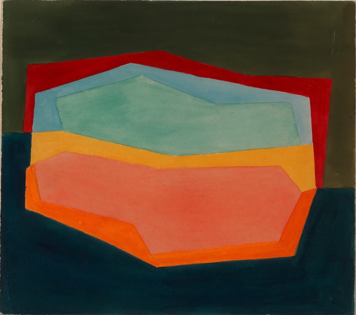 Ξένια Έντερ, Λίμνη Ταρχόβκα, 1925, Γκουάς και ακουαρέλα σε χαρτί