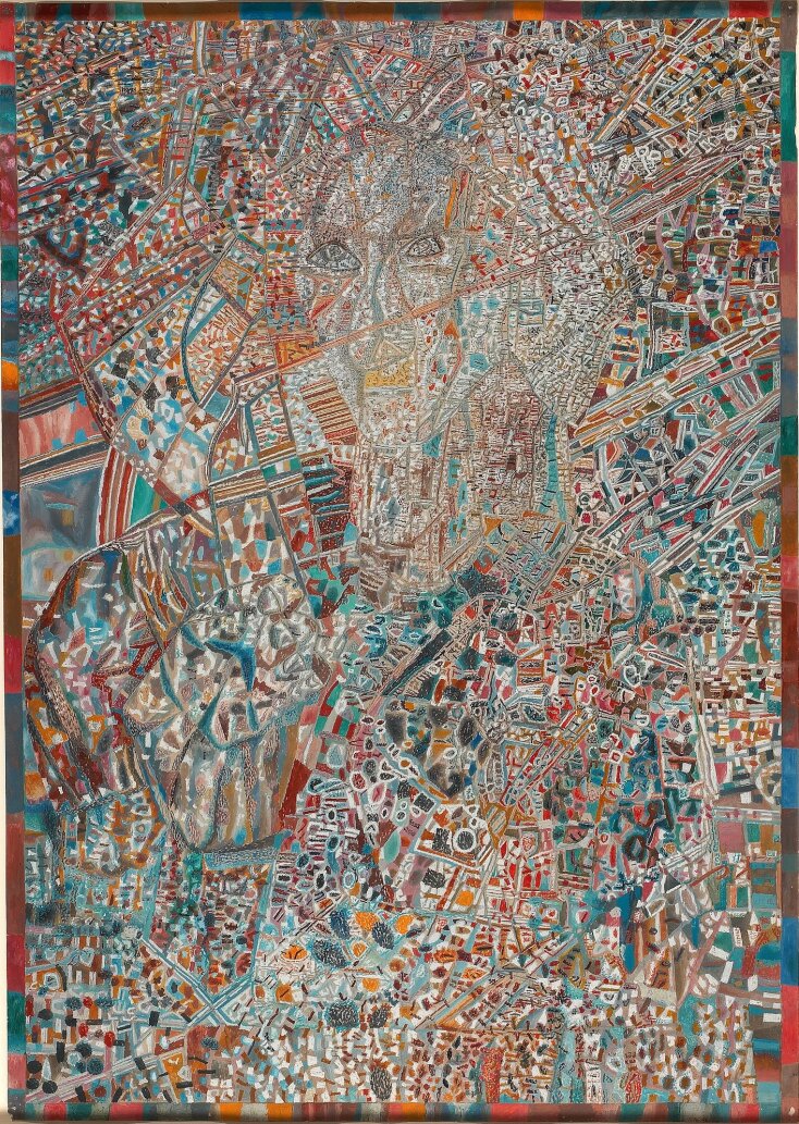 Πάβελ Φιλόνοφ, Κεφάλι, 1925, Λάδι, ακουαρέλα και γκουάς σε χαρτόνι 