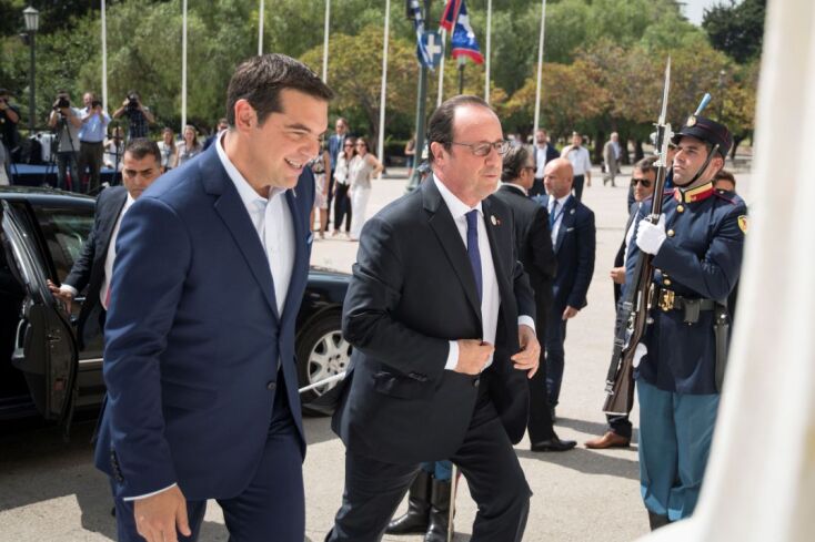 O Φρανσουά Ολλάντ και ο Αλέξης Τσίπρας