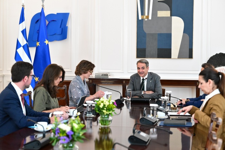 Συνάντηση Κυρ. Μητσοτάκη με την Ευρωπαία επίτροπο Περιβάλλοντος, Τζέσικα Ρόζγουολ