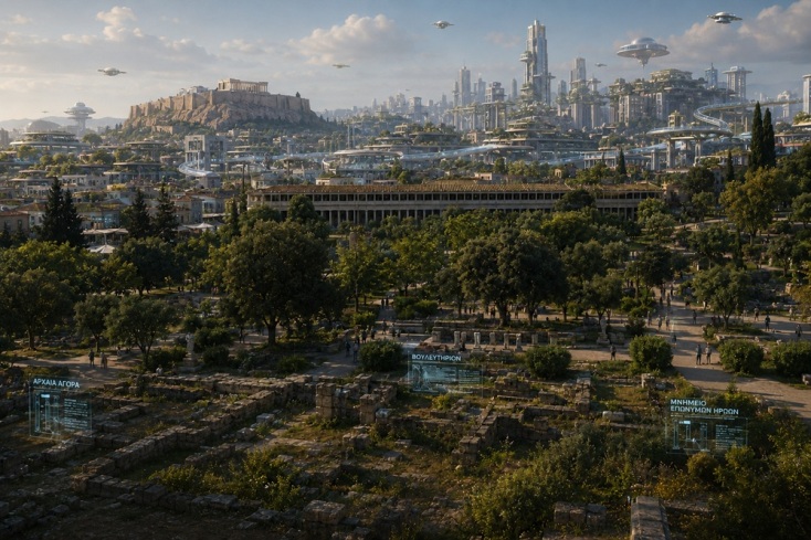 «Συνομιλία με ένα λογισμικό. Ένας AI περίπατος στην Αρχαία Αγορά»