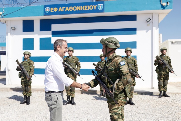 Μητσοτάκης από Αγαθονήσι: Θα εμποδίσουμε τους άθλιους διακινητές να εκμεταλλεύονται απελπισμένους ανθρώπους