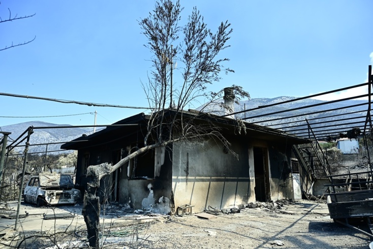 Η επόμενη ημέρα στο Πόρτο Γερμενό - Εικόνες θλίψης και καταστροφής μετά το πέρασμα της φωτιάς