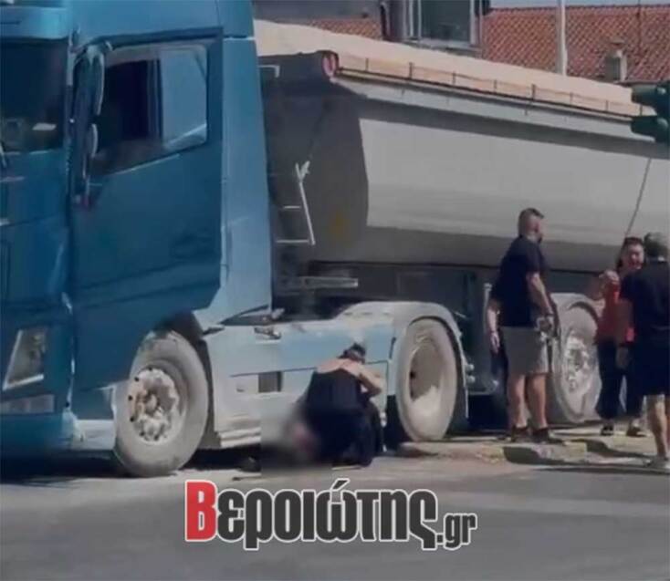 Φορτηγό παρέσυρε πεζό στη Βέροια