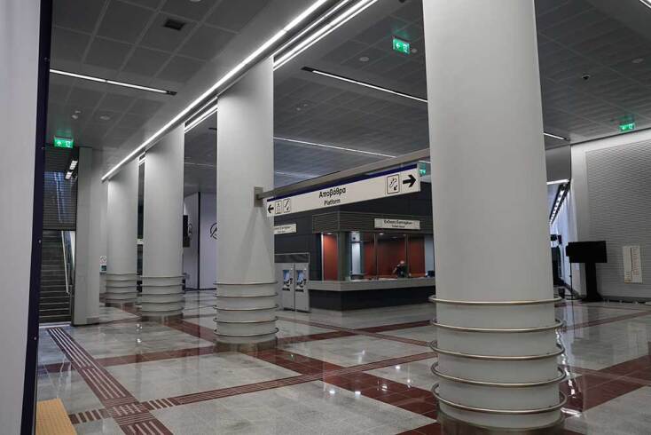 Εντυπωσιάζει το εσωτερικό των νέων σταθμών στην επέκταση προς Καλαμαριά