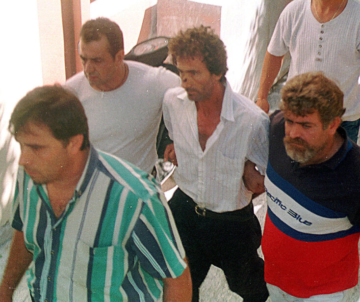 Ο Γιώργος Μεταξάκης κατά την προσαγωγή του στον ανακριτή