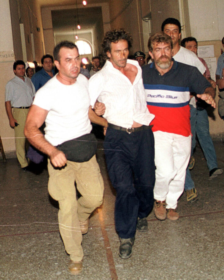 Ο Γιώργος Μεταξάκης κατά την προσαγωγή του στον ανακριτή