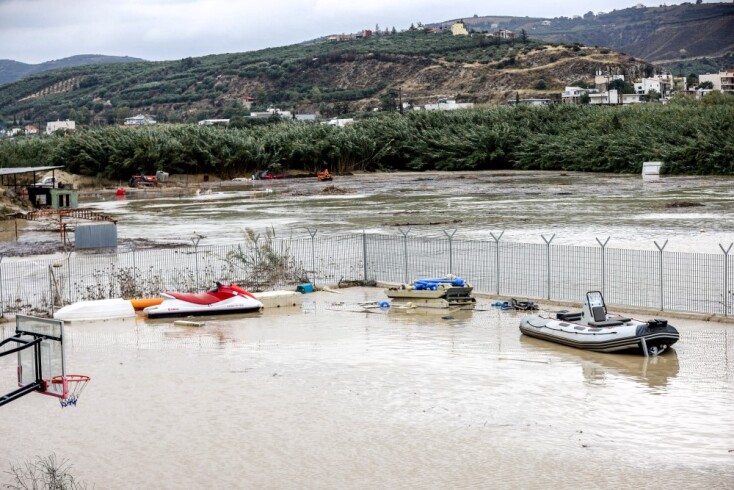 Η κακοκαιρία στην Κρήτη προκάλεσε μεγάλες πλημμύρες