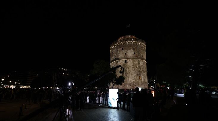 Αποκαλυπτήρια του νέου φωτισμού στον Λευκό Πύργο 