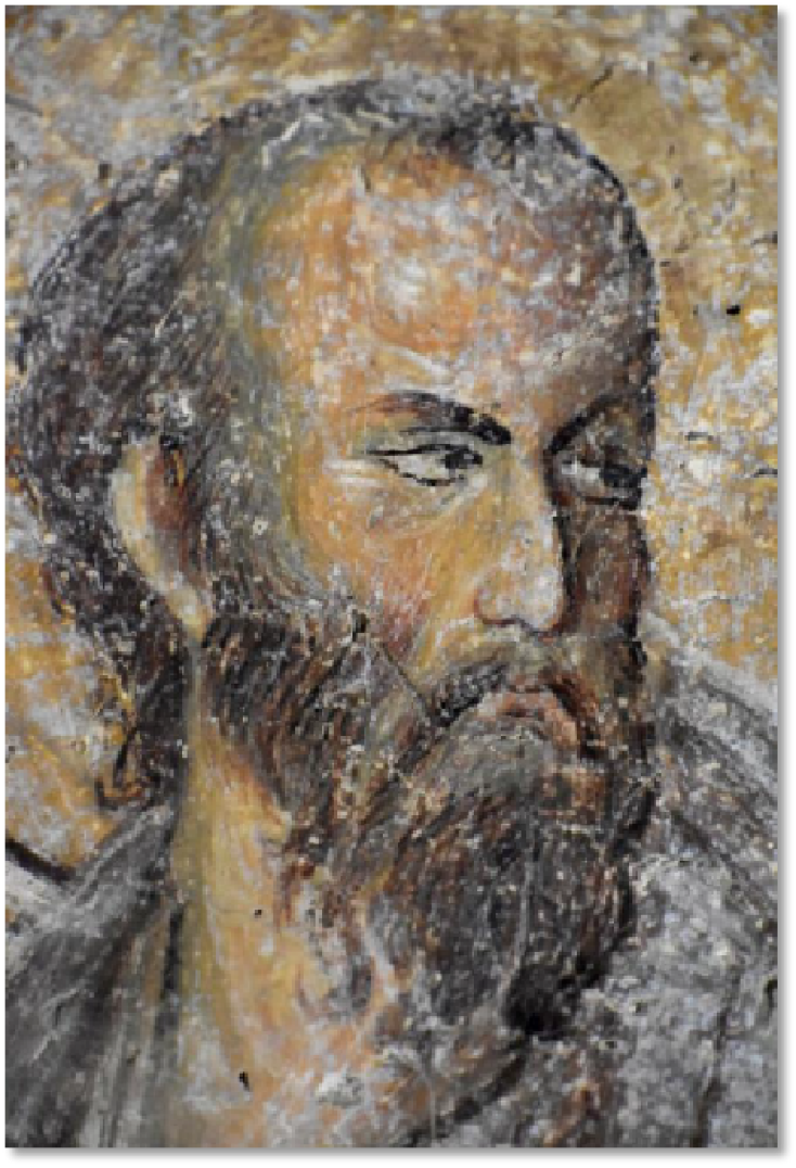 Λεπτομέρεια από τον ζωγραφικό διάκοσμο της Οδηγήτριας