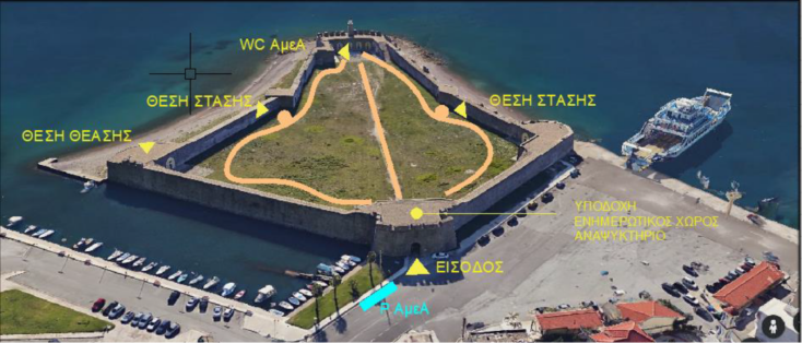 Άποψη του Κάστρου Αντιρρίου από ψηλά