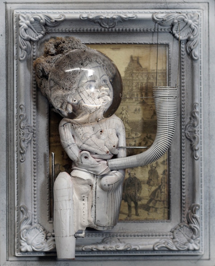 Άγγελος Αντωνόπουλος - Μικρά Πορτρέτα. Μικτή τεχνική, 26Χ21Χ6 εκ.