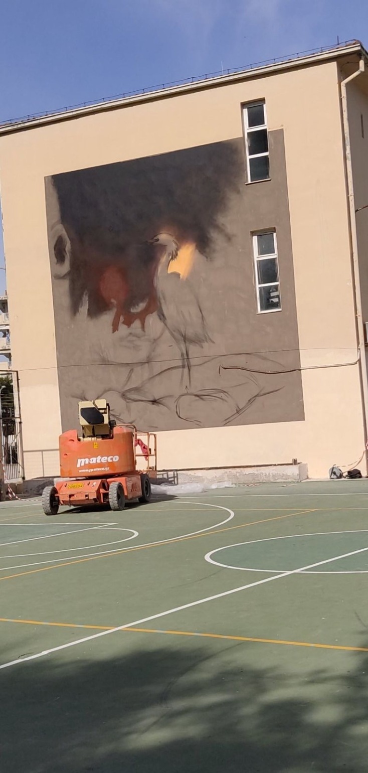 Τοιχογραφία του καλλιτέχνη Cheone στο 7ο Λύκειο Καλαμαριάς