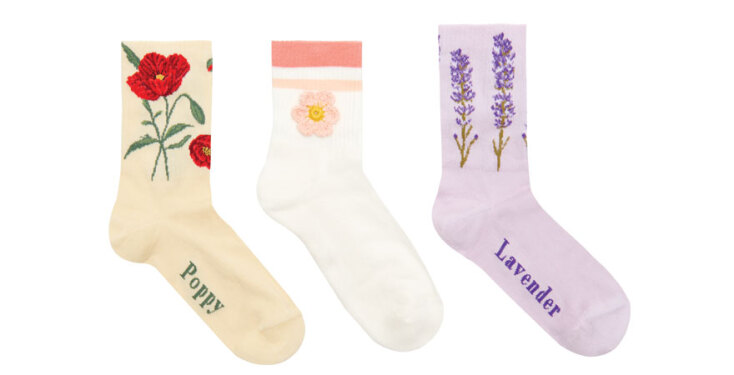 CALZEDONIA Αθλητικές κάλτσες με λουλούδια €4/ζευγάρι