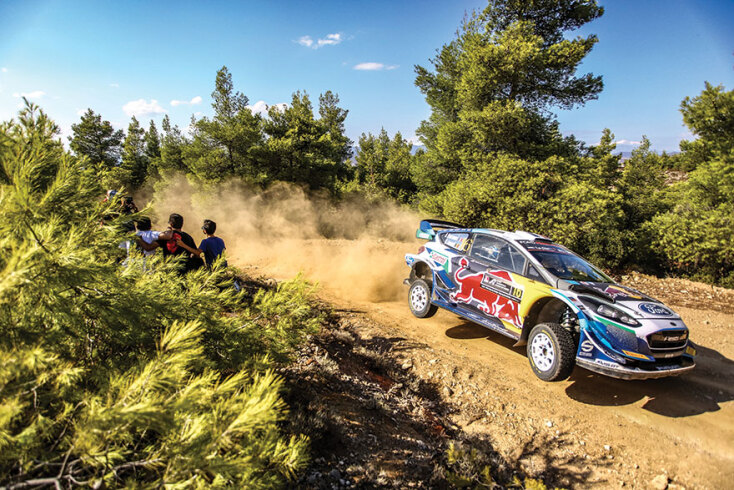 Στιγμιότυπο από το Ράλλυ Ακρόπολης.