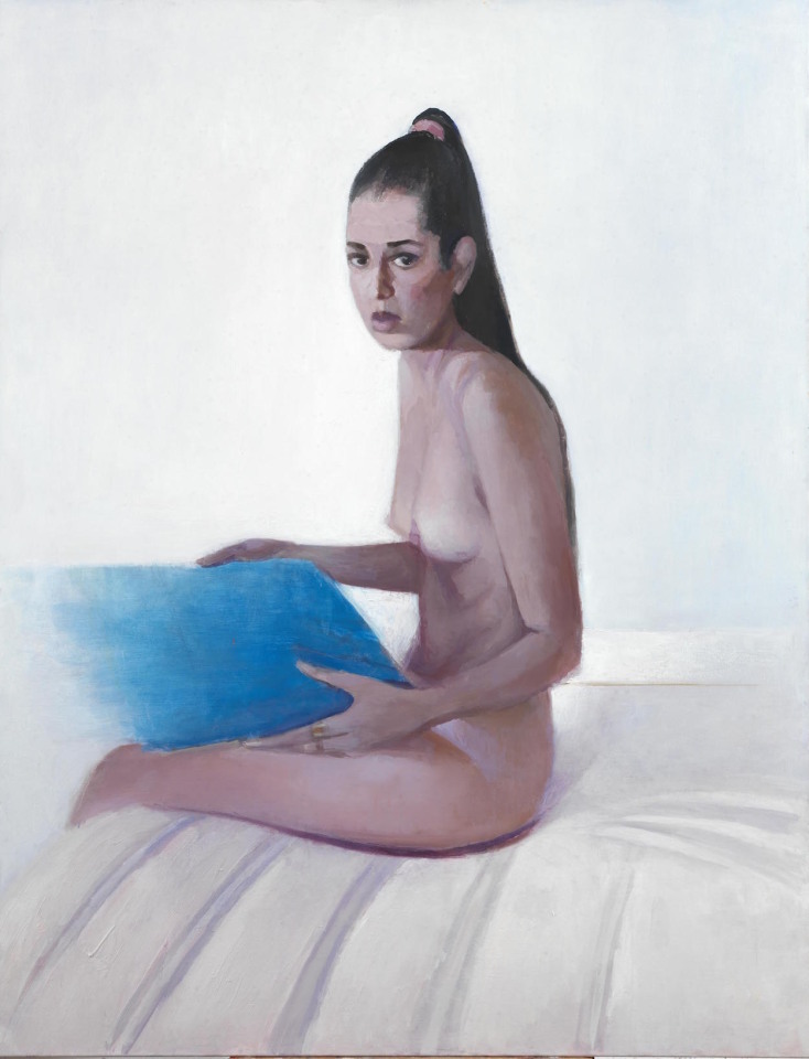 Πίνακας της Καλλιρόης Μαρούδα, «Κορίτσι με μπλε φάκελο»