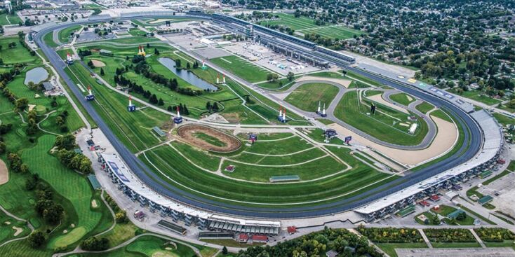 Η φημισμένη πίστα Indianapolis Motor Speedway Track. 