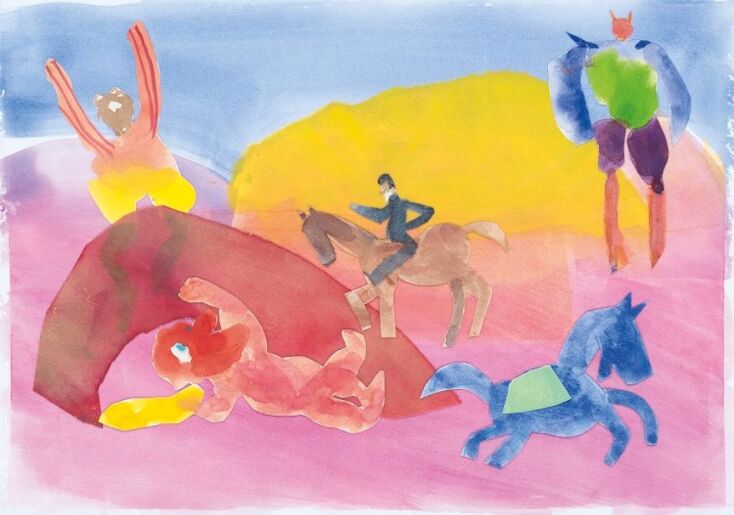 Έργο του Αλέξη Κυριτσόπουλου για την έκθεση «Οι φαντασίες του Δον Κιχώτη» στην Γκαλερί Σκουφά