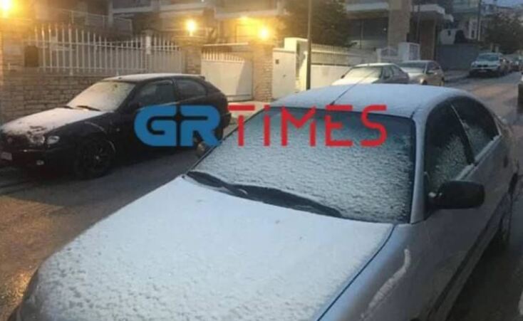 Έπεσαν τα πρώτα χιόνια στη Θεσσαλονίκη