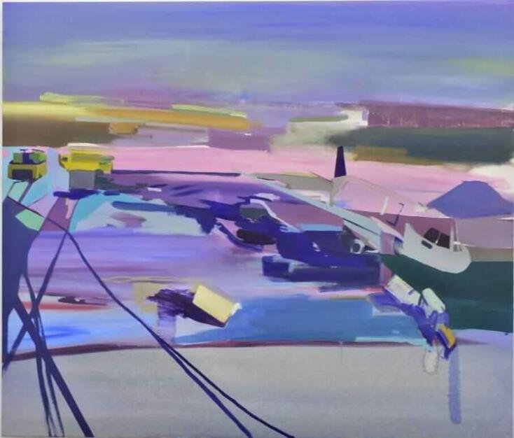 Πίνακας του Πάνου Κόλλια από την έκθεση Ροές στην γκαλερί Αστρολάβος - Δεξαμενή.