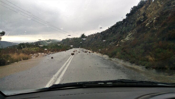 Κατολισθήσεις στη Χαλκιδική  