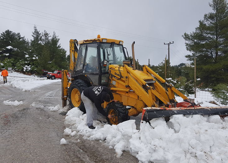 Εκχιονιστικά στην Περιφέρεια Αττικής