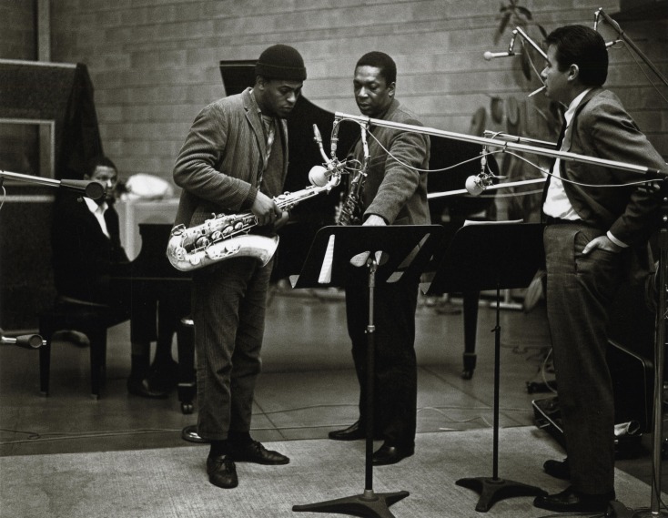 O Coltrane με τον παραγωγό Bob Thiele, τον Archie Shepp και τον McCoy Tyner