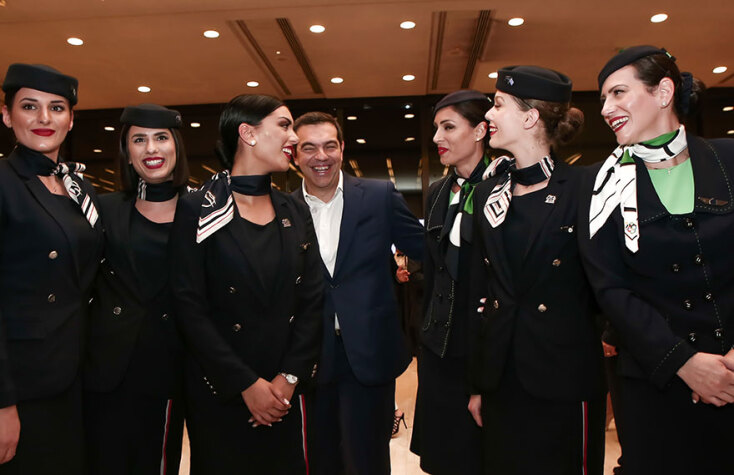 Τσίπρας - Αεροσυνοδοί 