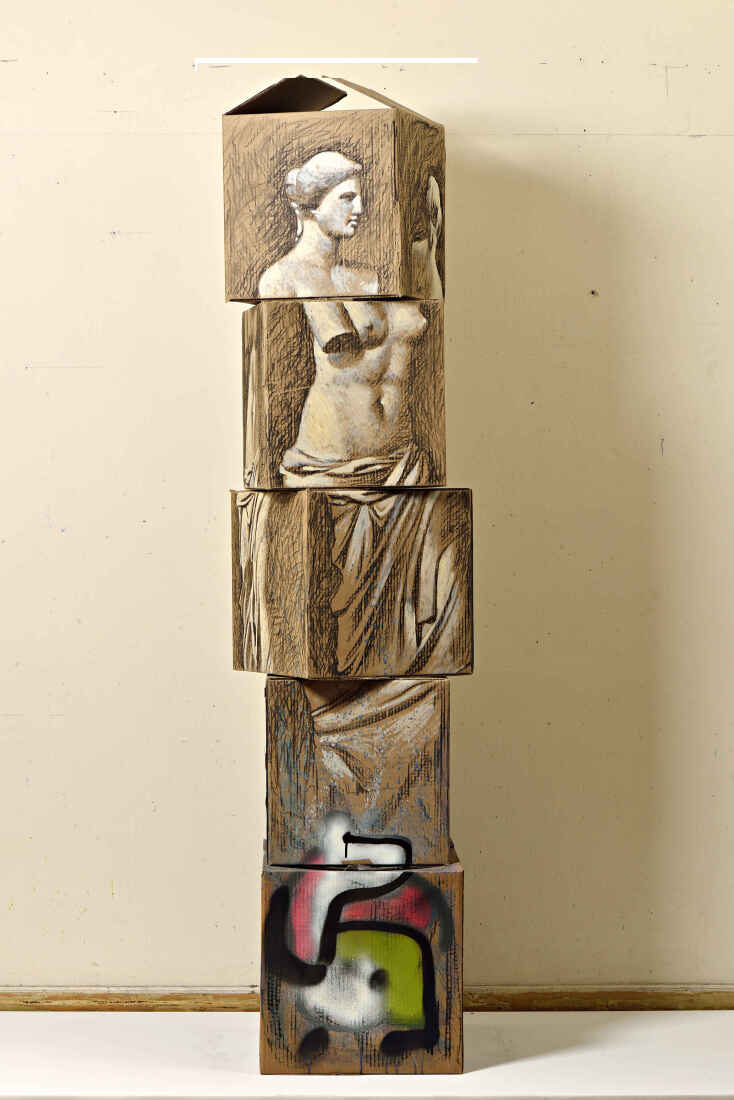 ΑΦΡΟΔΙΤΗ, ΜΟΥΣΕΙΟ ΛΟΥΒΡΟΥ, 2017, ΚΑΡΒΟΥΝΟ ΑΚΡΥΛΙΚΟ ΣΠΡΕΪ ΣΕ ΧΑΡΤΟΚΟΥΤΑ, 127 Χ40 Χ 35 ΕΚ.