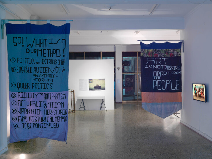 Chto Delat, “When the roots start to move and get lost”, installation view, 2020