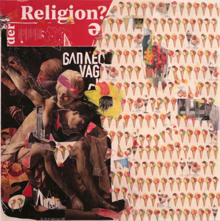 «Gelato paradiso», mixed media on canvas 